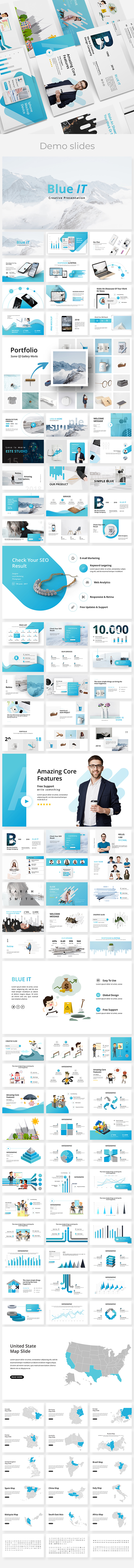 BlueIT Creative Powerpoint Template - Creative PowerPoint Templates