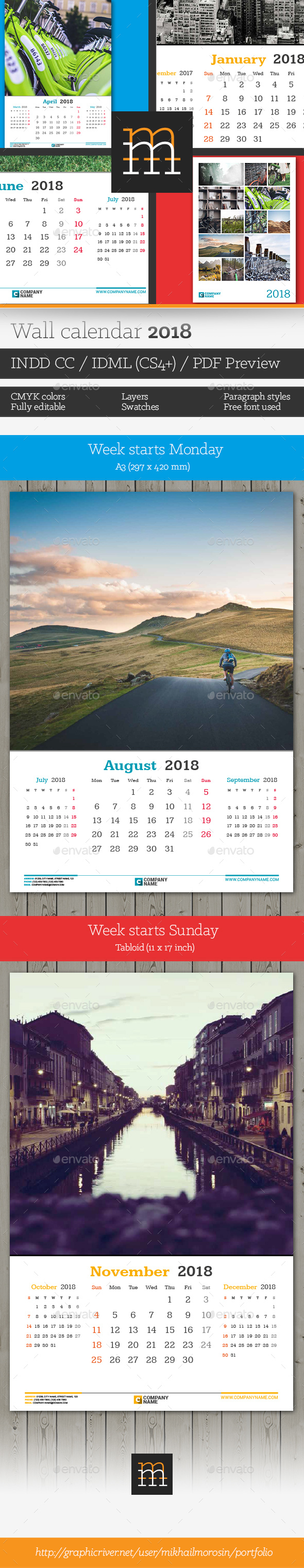 Wall Calendar 2018 - Calendars Stationery