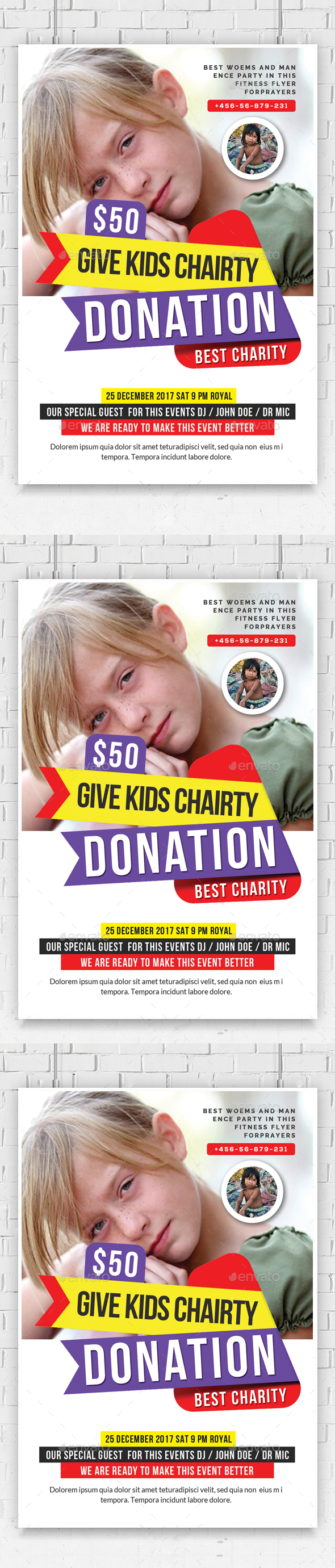 Kids Charity Flyer Template - Flyers Print Templates
