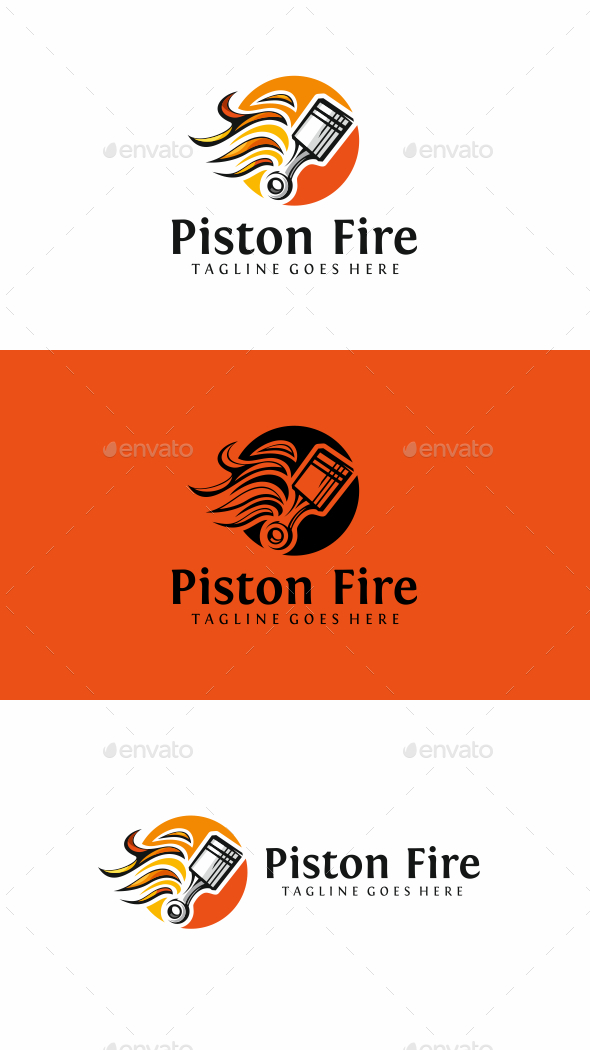Piston Fire - Objects Logo Templates