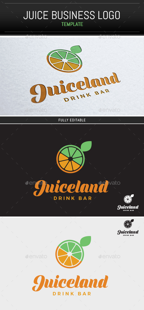 Juiceland Logo Template - Food Logo Templates