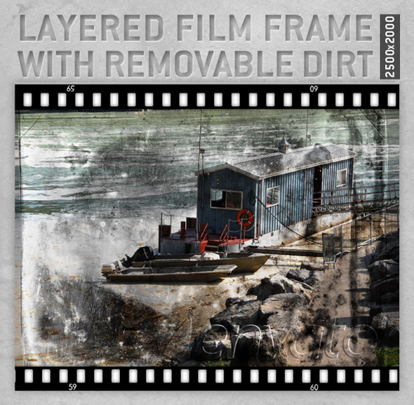 Layered Film Frame with removable dirt - Decorative Graphics