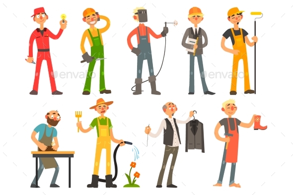 People of Different Professions and Occupations - People Characters