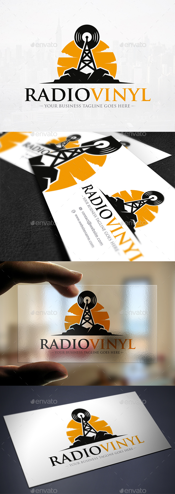 Vinyl Radio Station Logo - Symbols Logo Templates