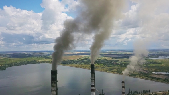 Steaming Chimneys of Power Station