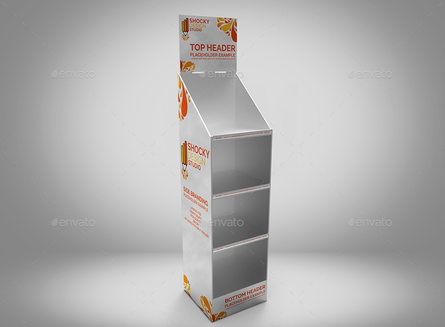 Promotional Store Shelf Stand Mockup By Shockydesign Graphicriver