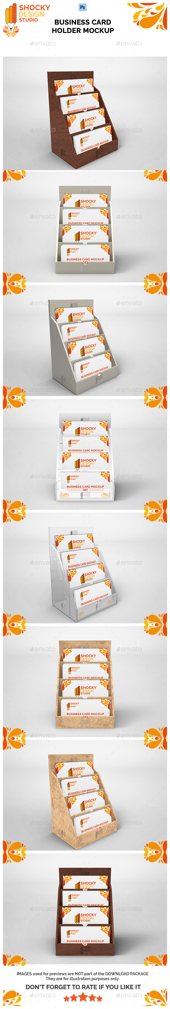Business Card Holder Mockup Set - Miscellaneous Print