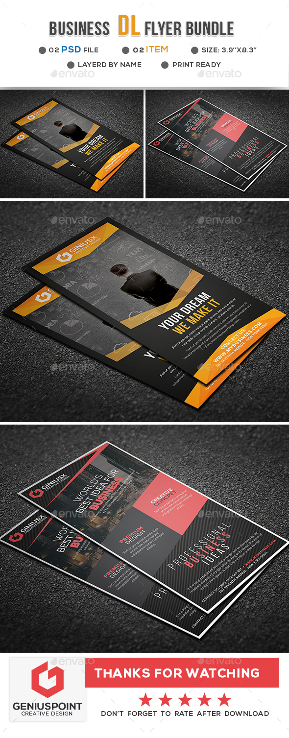 Business DL Flyer Bundle - Flyers Print Templates