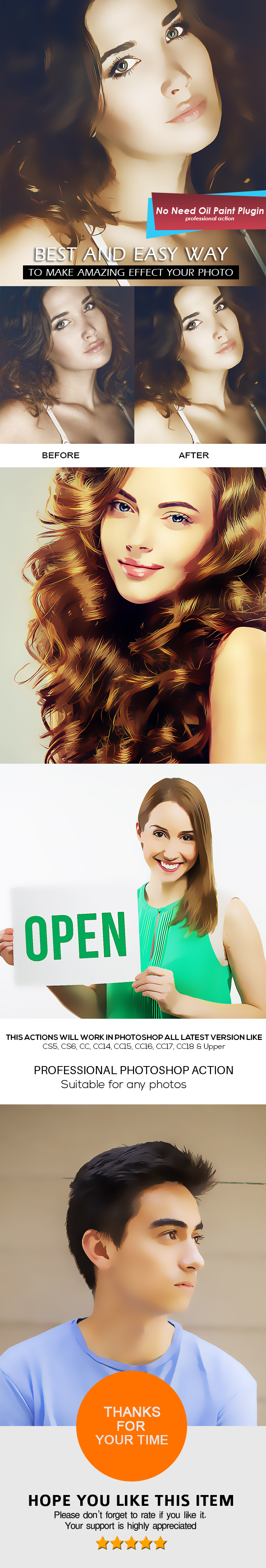 Vector Cartoon Painting Photoshop Action - Photo Effects Actions