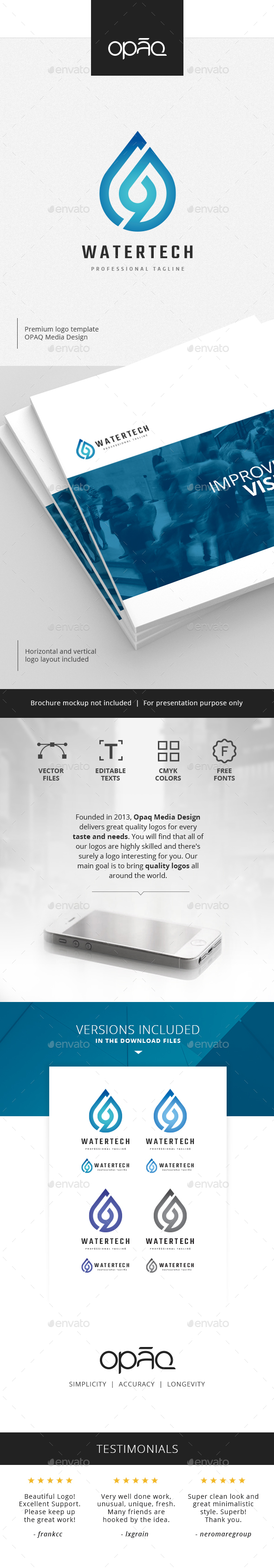 Water Drop Logo - Nature Logo Templates