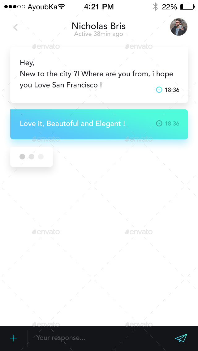 Chatly - Mobile App UI Kit Design