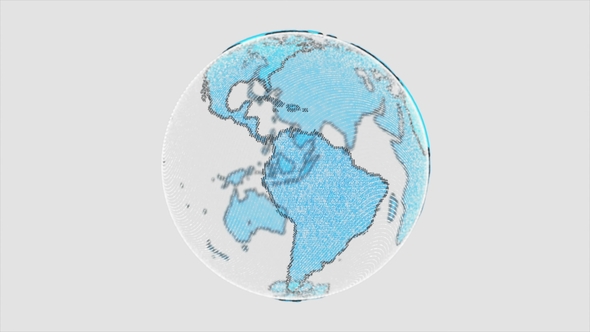 Digital Bright World Globe Loop