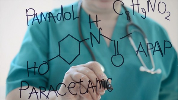 Chemical Formula of a Paracetamol alt