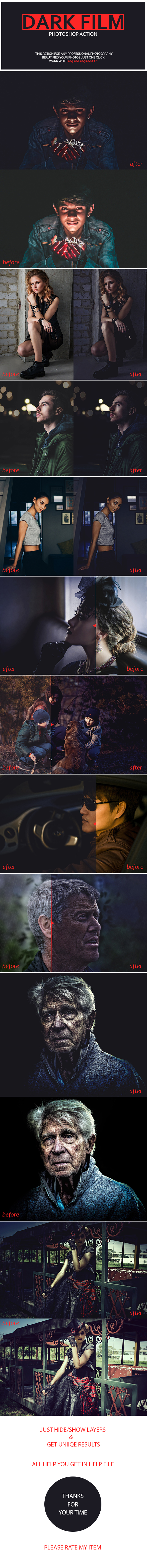 Dark Film Photoshop Action - Photo Effects Actions
