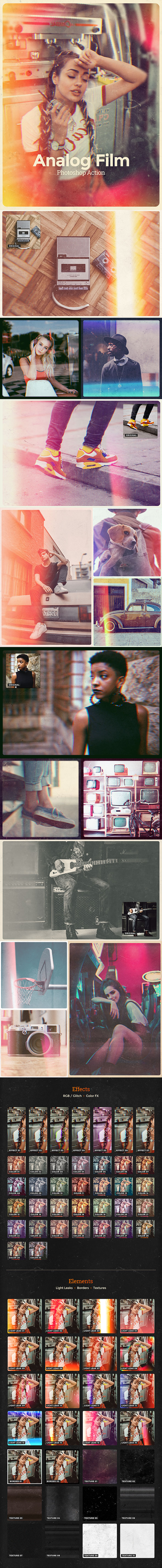 Analog Film Photoshop Action - Photo Effects Actions