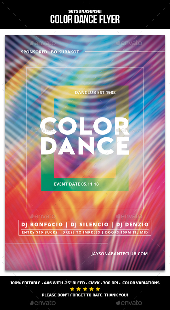 Color Dance Flyer - Events Flyers
