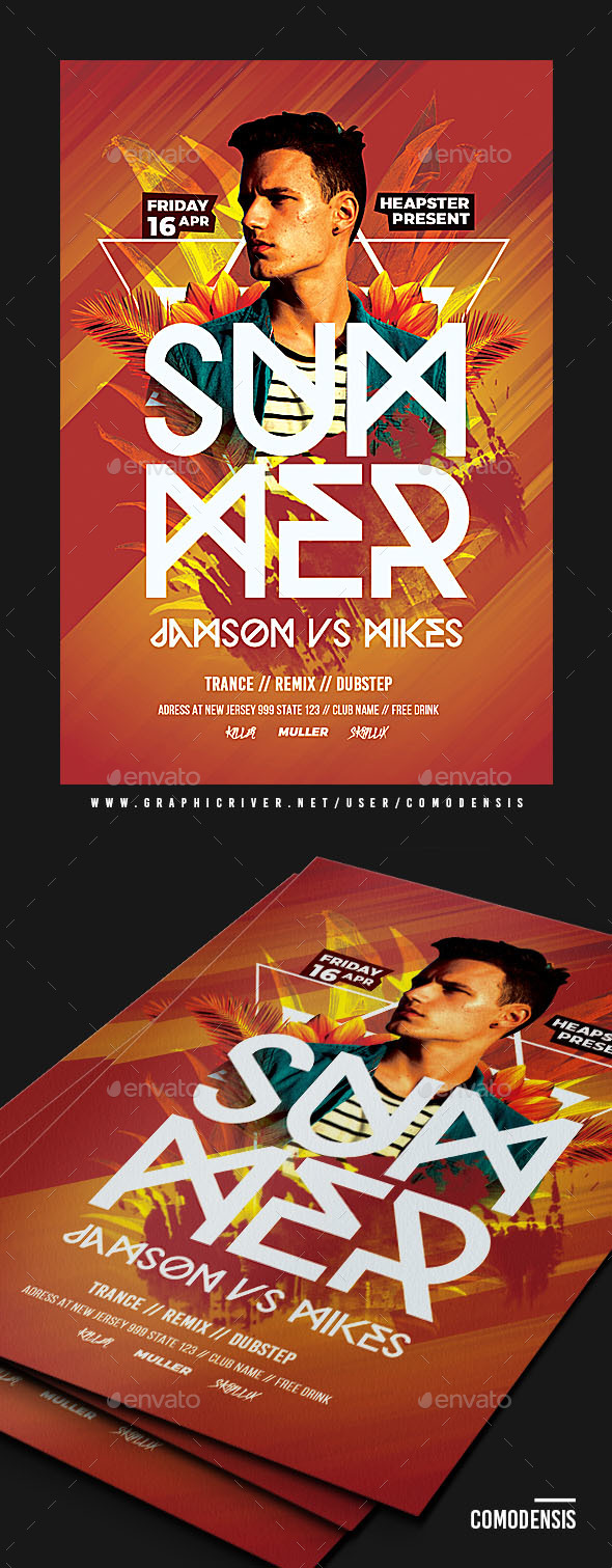 Dj Summer Party Flyer - Clubs & Parties Events