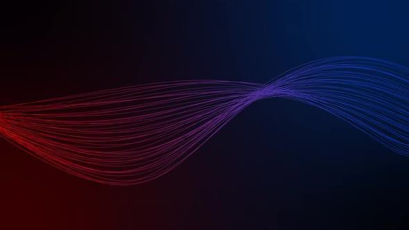 Blue Red Line Wave Motion Animated Background alt
