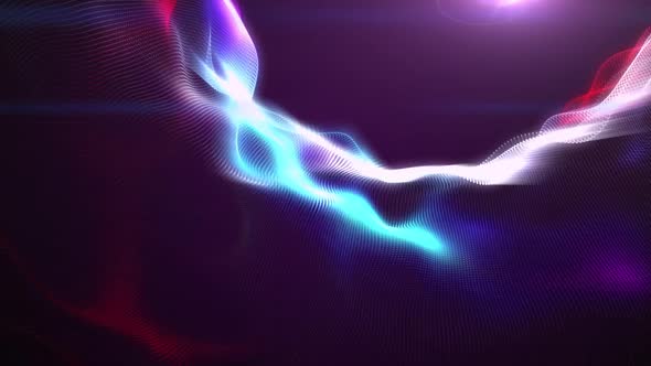 Abstract Red Blue Particle Animation