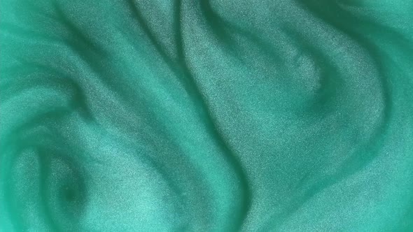 Aqua Menthe Bluegreen Gold Pearl Liquid Glitter Texture Macro