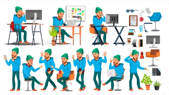 Businessman Character Vector - People Characters