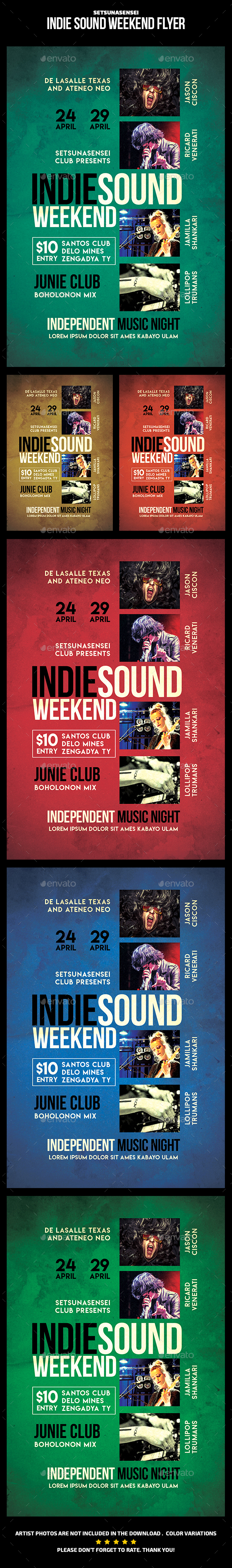 Indie Sound Weekend Flyer - Events Flyers