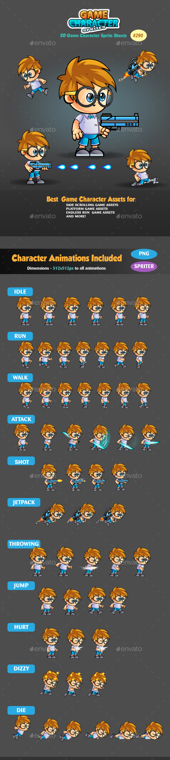 2D Sprites Pizza Runner by Dante Deketele