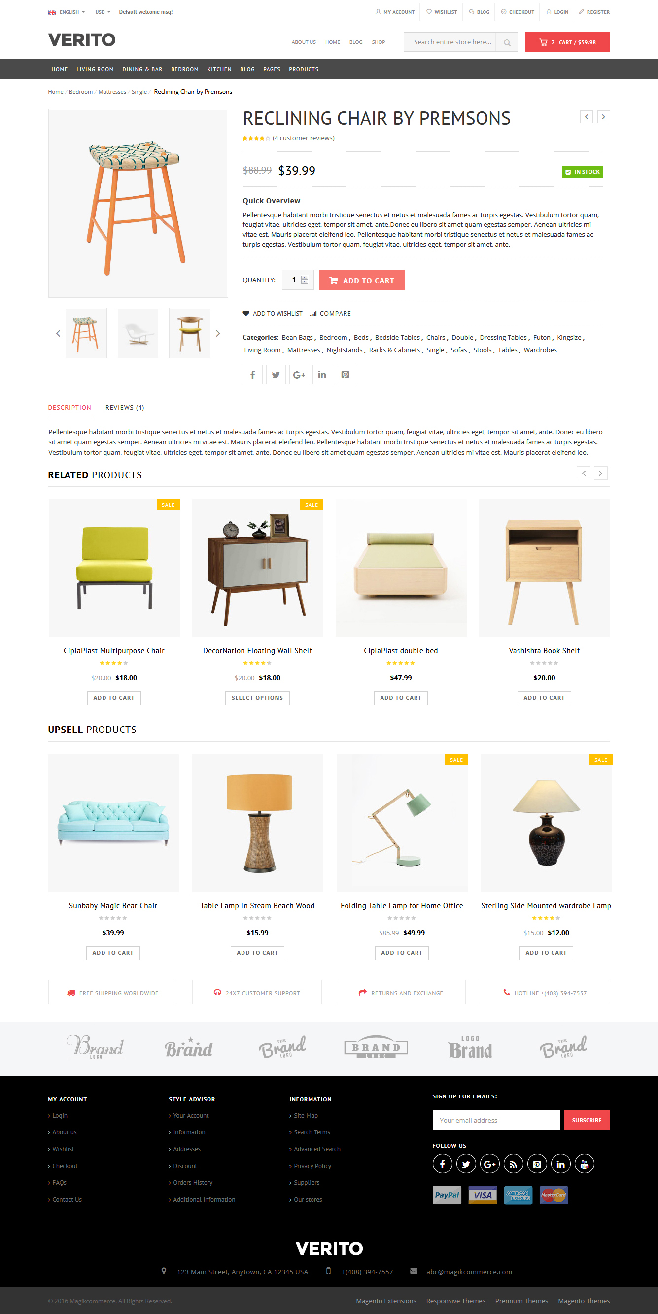 Verito - Furniture Store WooCommerce WordPress Theme
