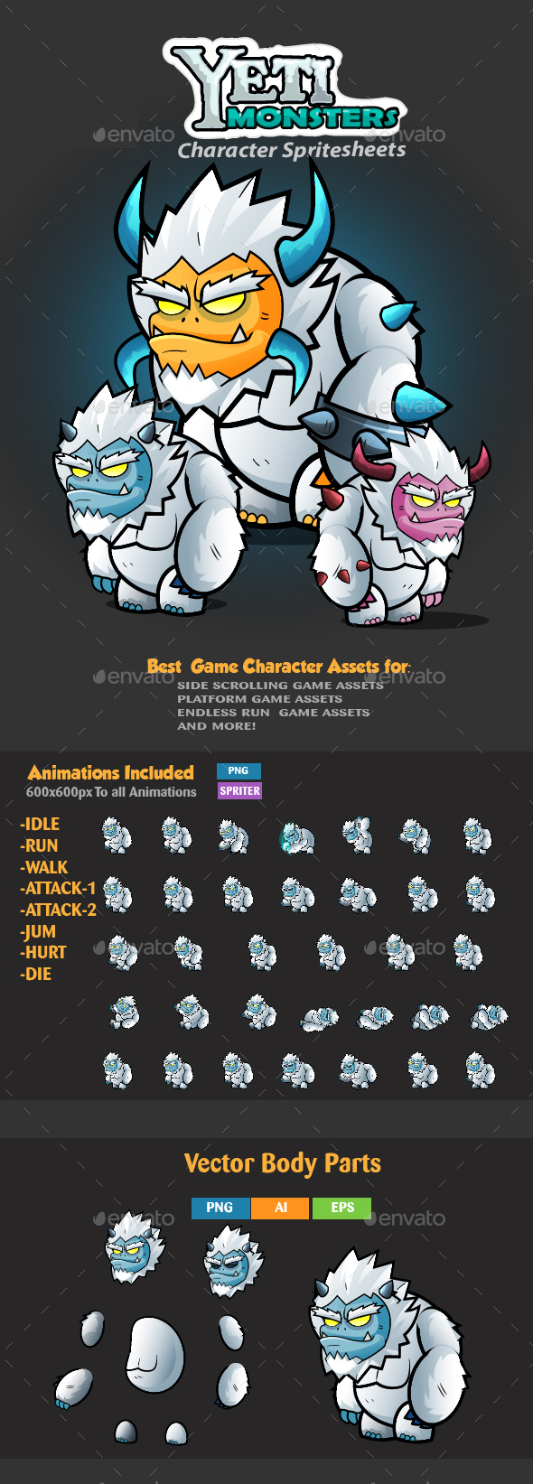 Yeti Christmas Monsters Graphics (1703374)