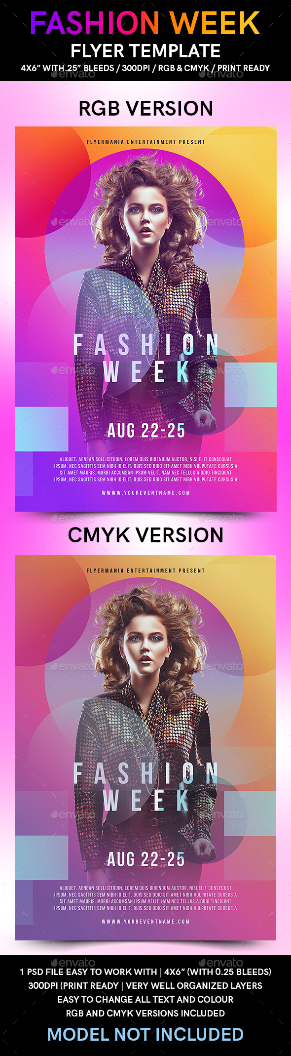 Fashion Week Flyer Template - Flyers Print Templates