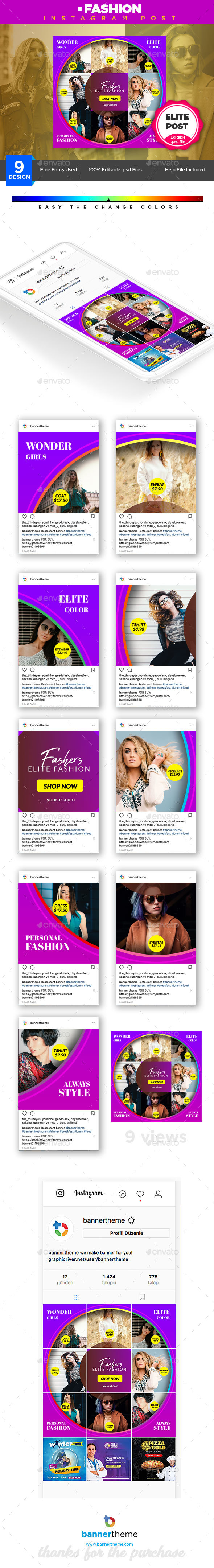 Fashion Instagram - Social Media Web Elements