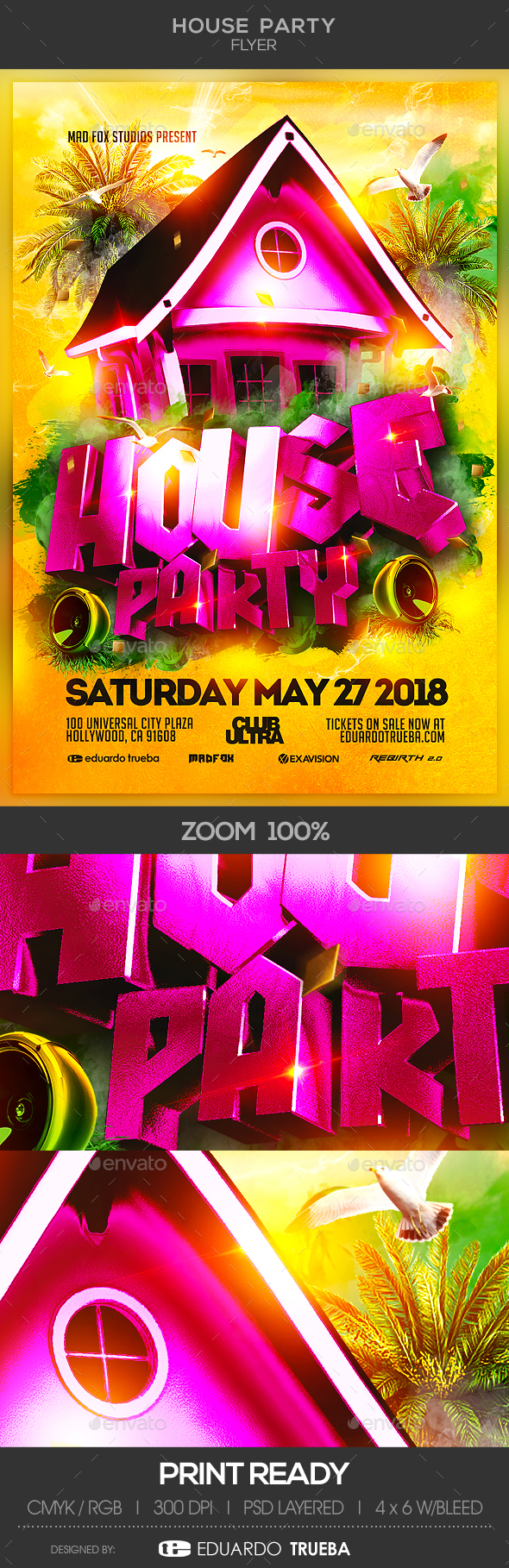 house party flyer template