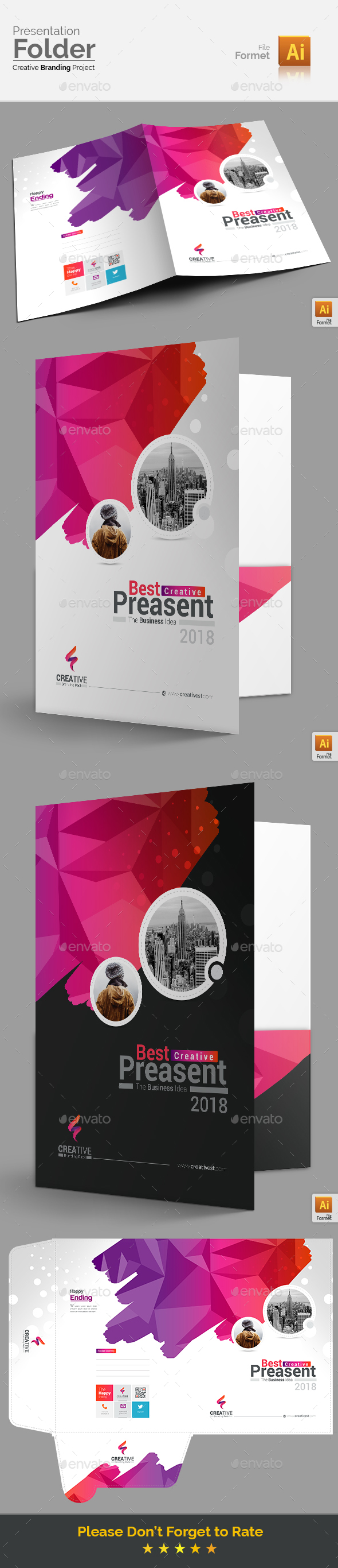 Modern Presentation Folder - Stationery Print Templates