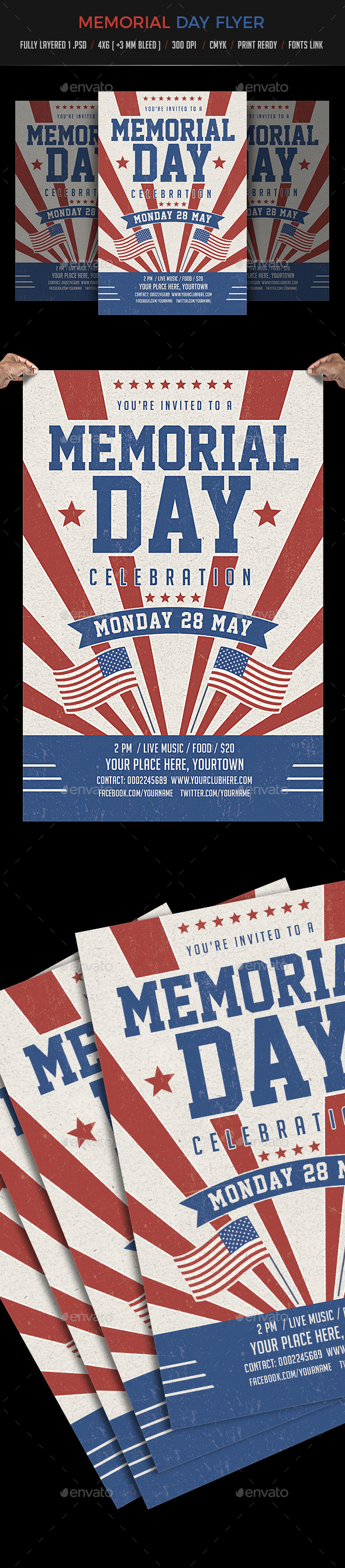 Memorial Day - Events Flyers