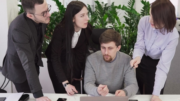 Team of Business People Together Discussing a Creative Idea