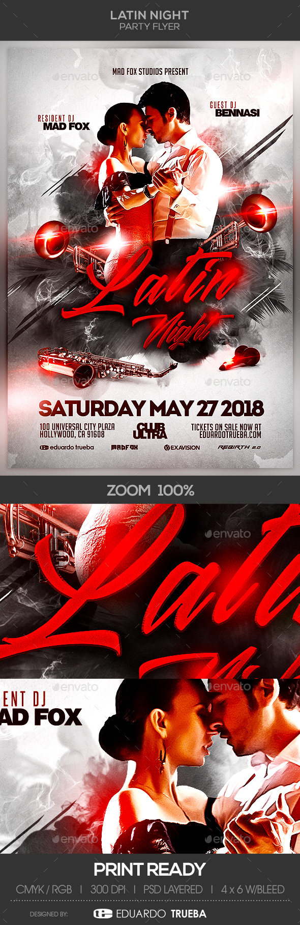 Latin Night Party Flyer - Clubs & Parties Events