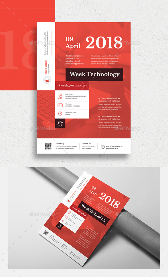 Week Technology Flyer Template - Miscellaneous Events