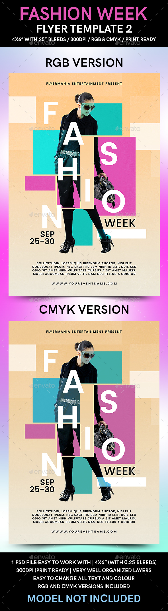 Fashion Week Flyer Template 2 - Flyers Print Templates
