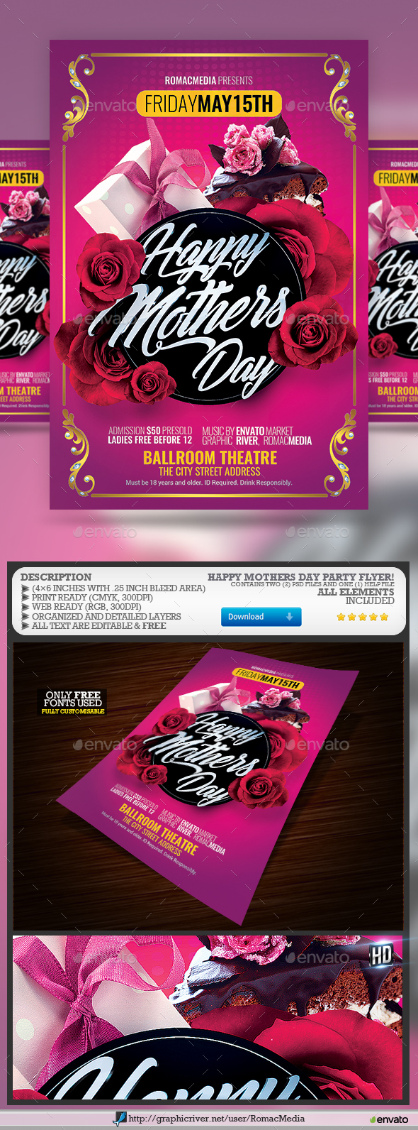 Mothers Day Flyer - Clubs & Parties Events