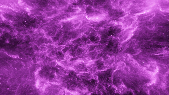 Abstract Bright Purple Nebula in Deep Space