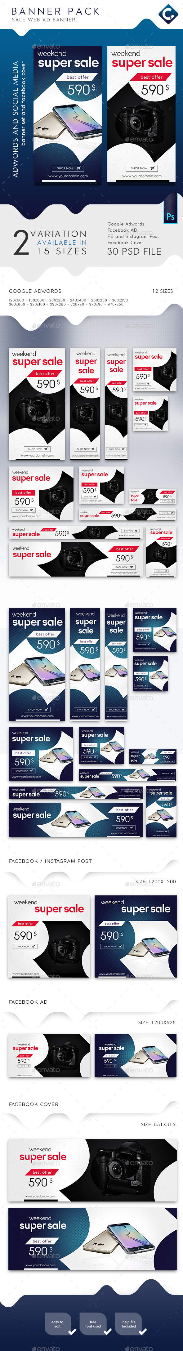 Sale Banner Pack - Banners & Ads Web Elements