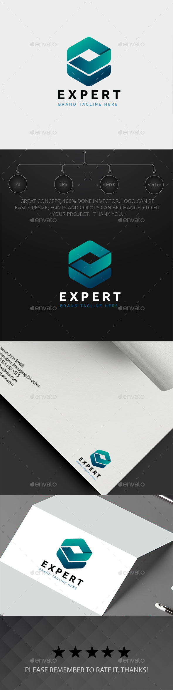 E Cubical Logo - Letters Logo Templates