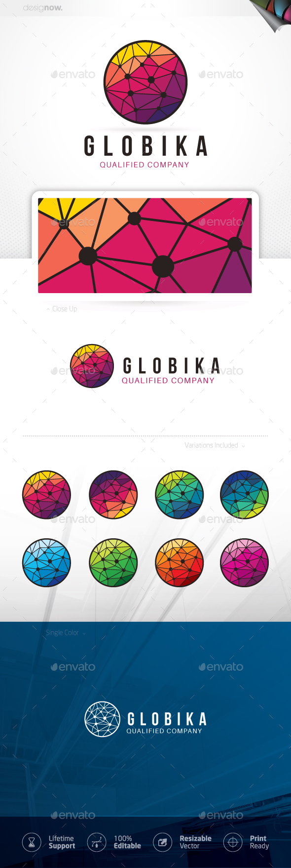Polygon Circle Logo - Abstract Logo Templates