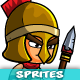 Spartan 2D Game Character Sprites 214 by pasilan | GraphicRiver