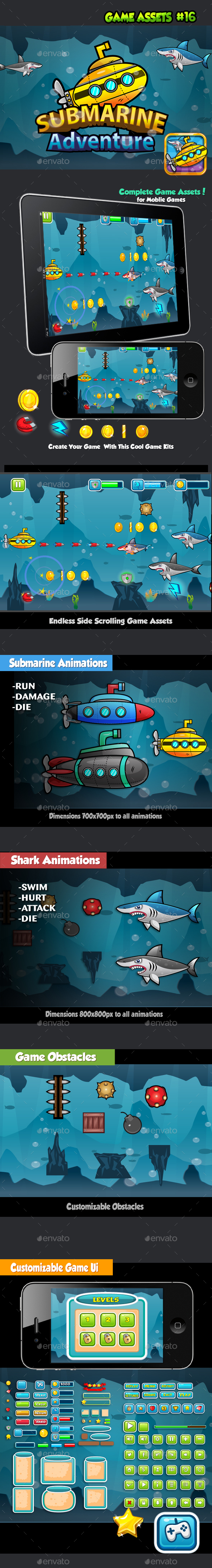 Submarine Adventure Game Kits - Game Kits Game Assets