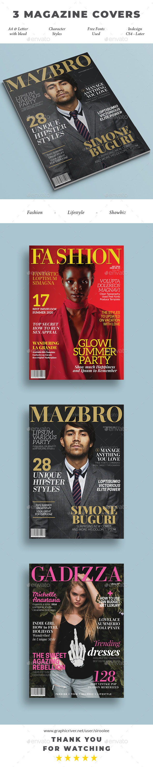 3 Magazine Covers