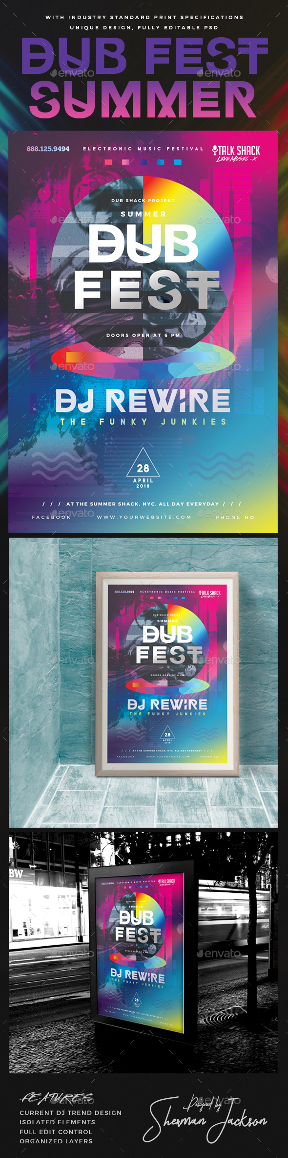 Dub Fest Summer Experimental Poster - Clubs & Parties Events