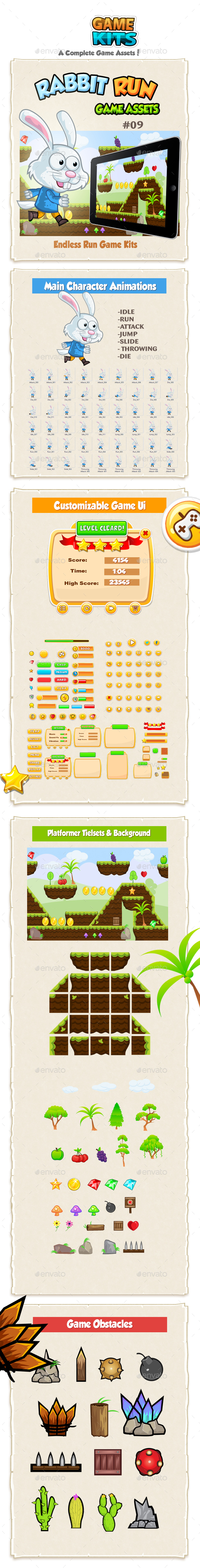 Rabbit Run Game Assets-09 - Game Kits Game Assets