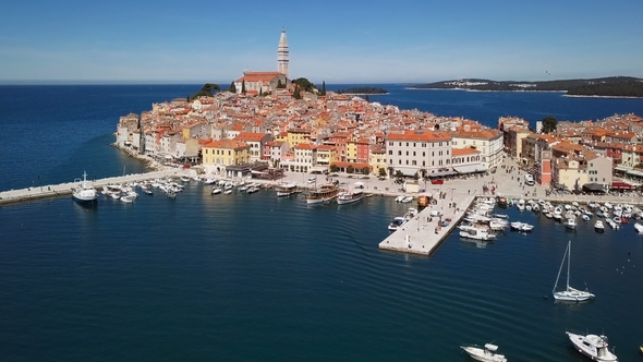 Aerial View of Rovinj, Croatia alt