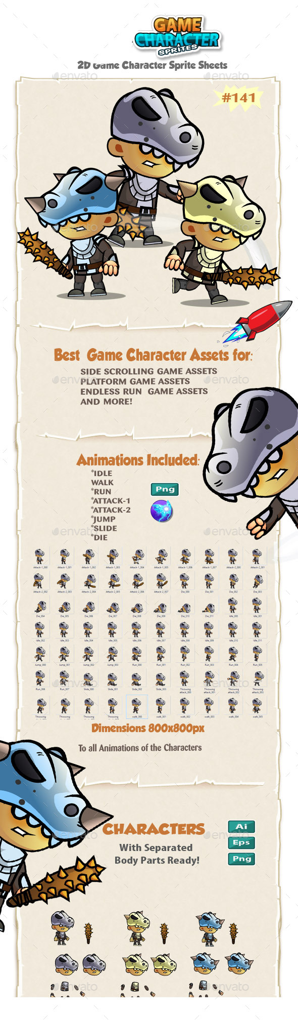 Enemy Character Sprites 141 - Sprites Game Assets